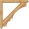 Ekena Millwork Balboa Arts and Crafts Rough Sawn Bracket w/ Offset Brace, Western Red Cedar, 6"W x 46"D x 46"H BKT0604X46X46BOA03RWR - alternate 2